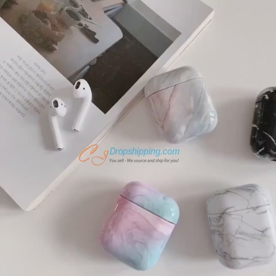 Marbled earphone case